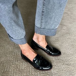 Franco Sarto black penny loafers
